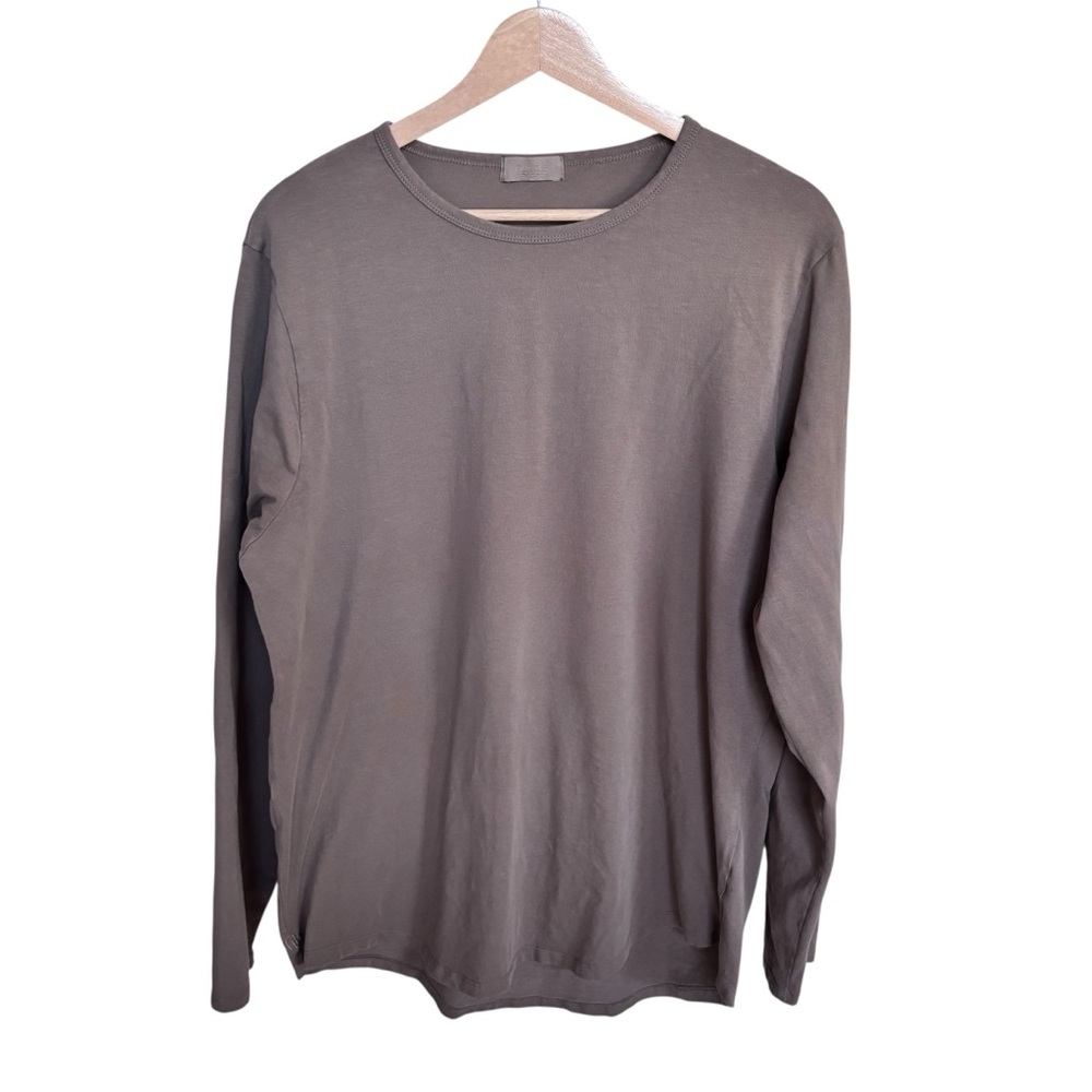 Nuuds Womens Crewneck Relaxed Fit Shirt Brown Casual XL